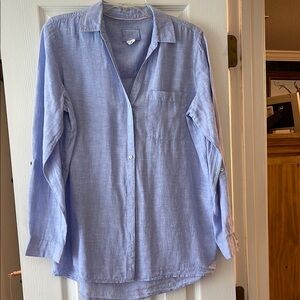 Sigrid Olsen Blue Button Down Shirt